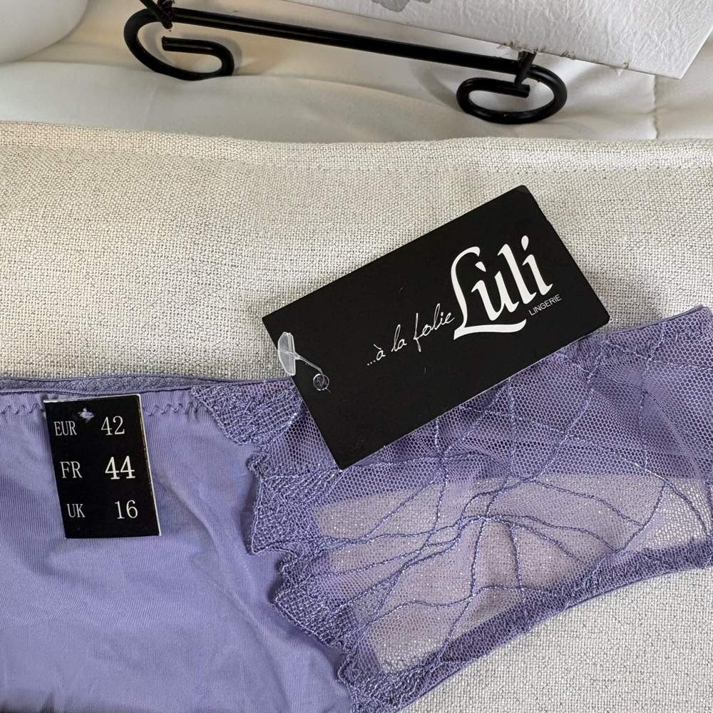 A La Folio Luli Lingerie Women’s Thong and Bikini Panties Set Luxury Intimates - Picture 8 of 16